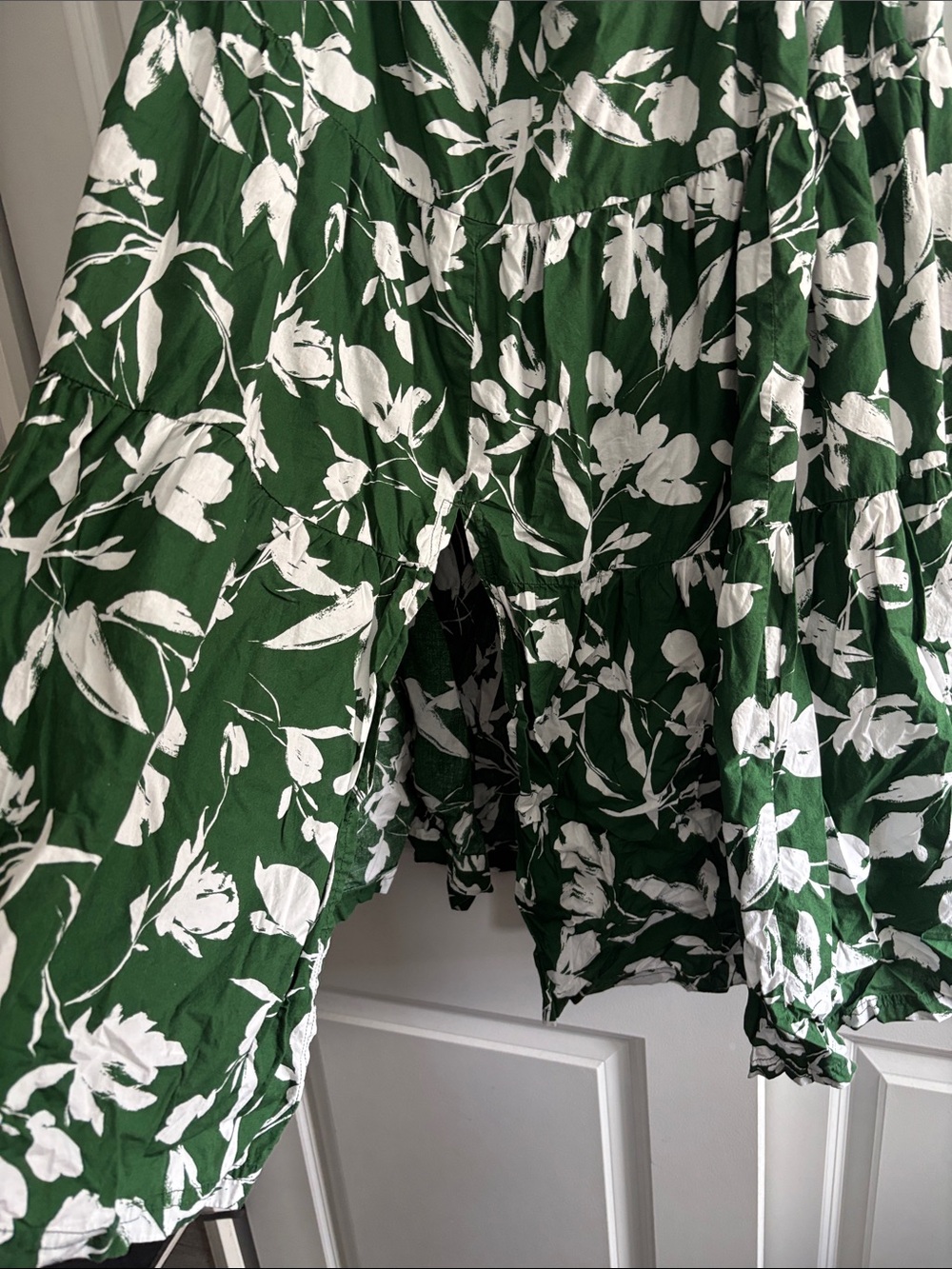 Lane Bryant Green Skirt with White Botanical Pattern - Picture 2 of 3
